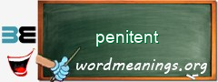 WordMeaning blackboard for penitent